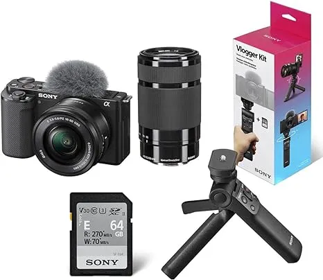 Sony ZV-E10 Mirrorless Interchangeable Lens Vlogging Camera with 16-50mm Lens ...