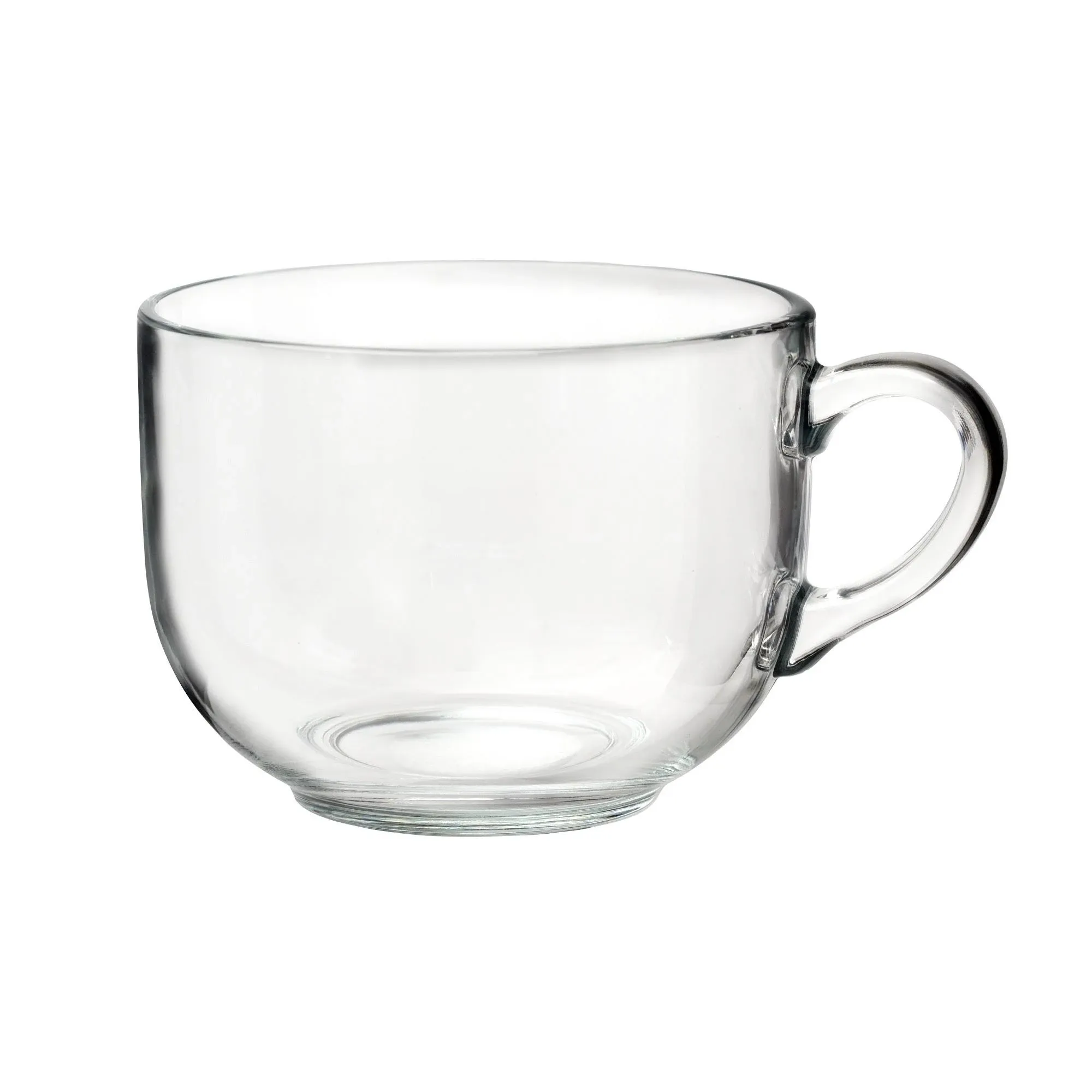 Amici Home Tazzotta Clear Coffee Mugs | Set of 4 22 oz - Clear