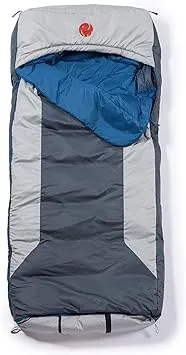 OmniCore Designs Multi Down Hooded Rectangular Sleeping Bag (-10F Blue / 10F Red / 30F Yellow) with 4pt. Compression Stuff Sack