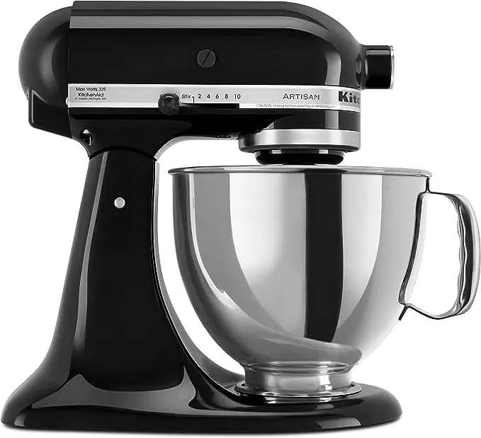 KitchenAid Artisan Series 5 Quart Tilt Head Stand Mixer with Pouring Shield KSM150PS, Contour Silver