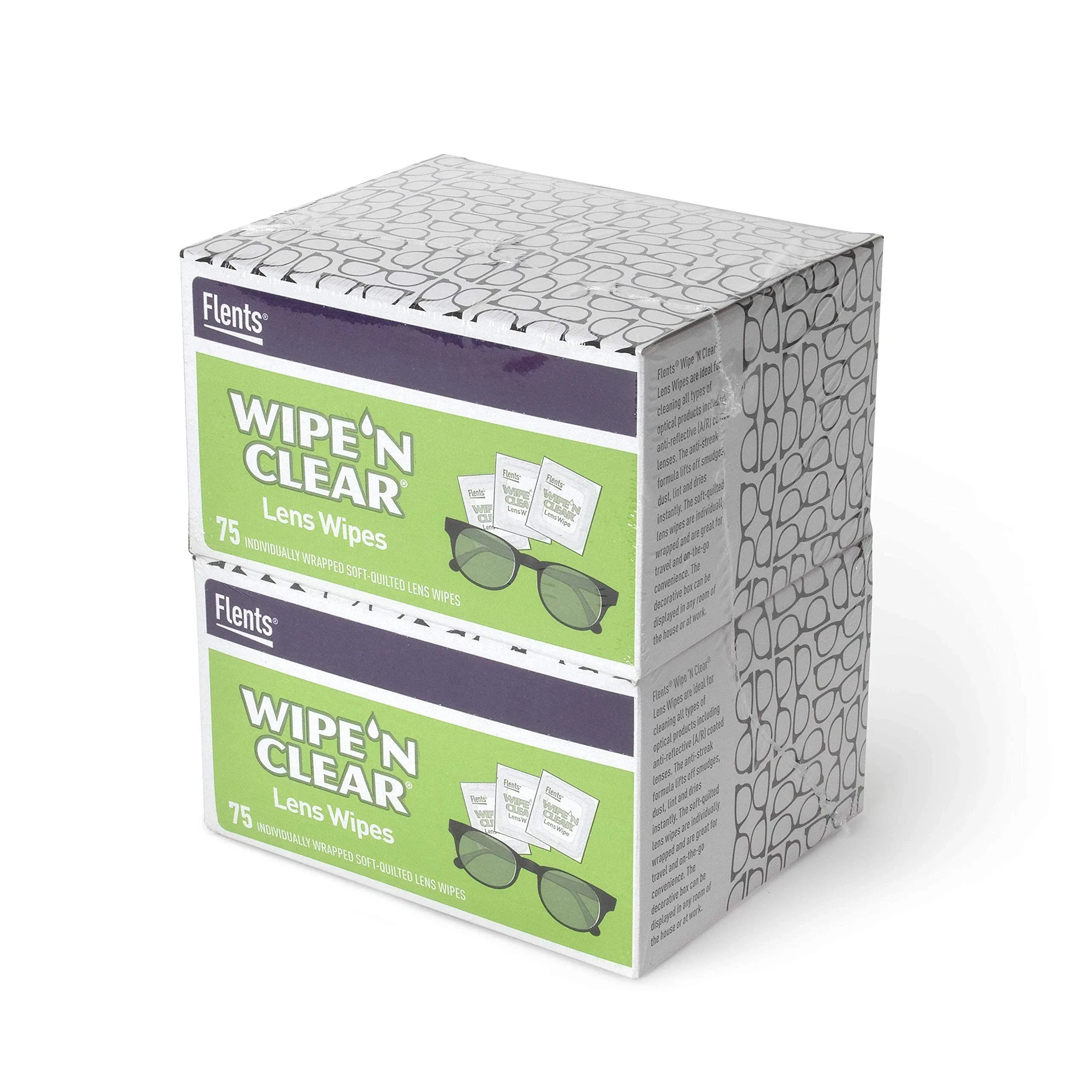 FLENTS Wipe &#039;n Clear Lens Cleaning Wipes 150 Count Individually wrapped