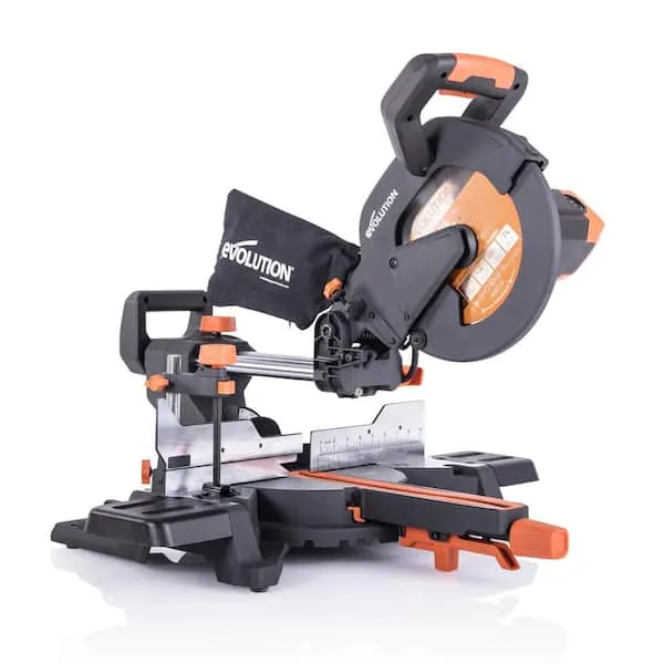 Evolution Power Tools R255SMS+ 10" Multi-Material Compound Sliding Miter Saw Plus