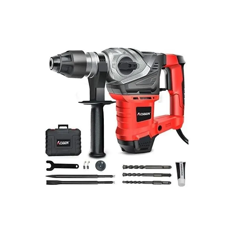 AOBEN Rotary Hammer Drill with Vibration Control and Safety Clutch,13 Amp Heavy ...