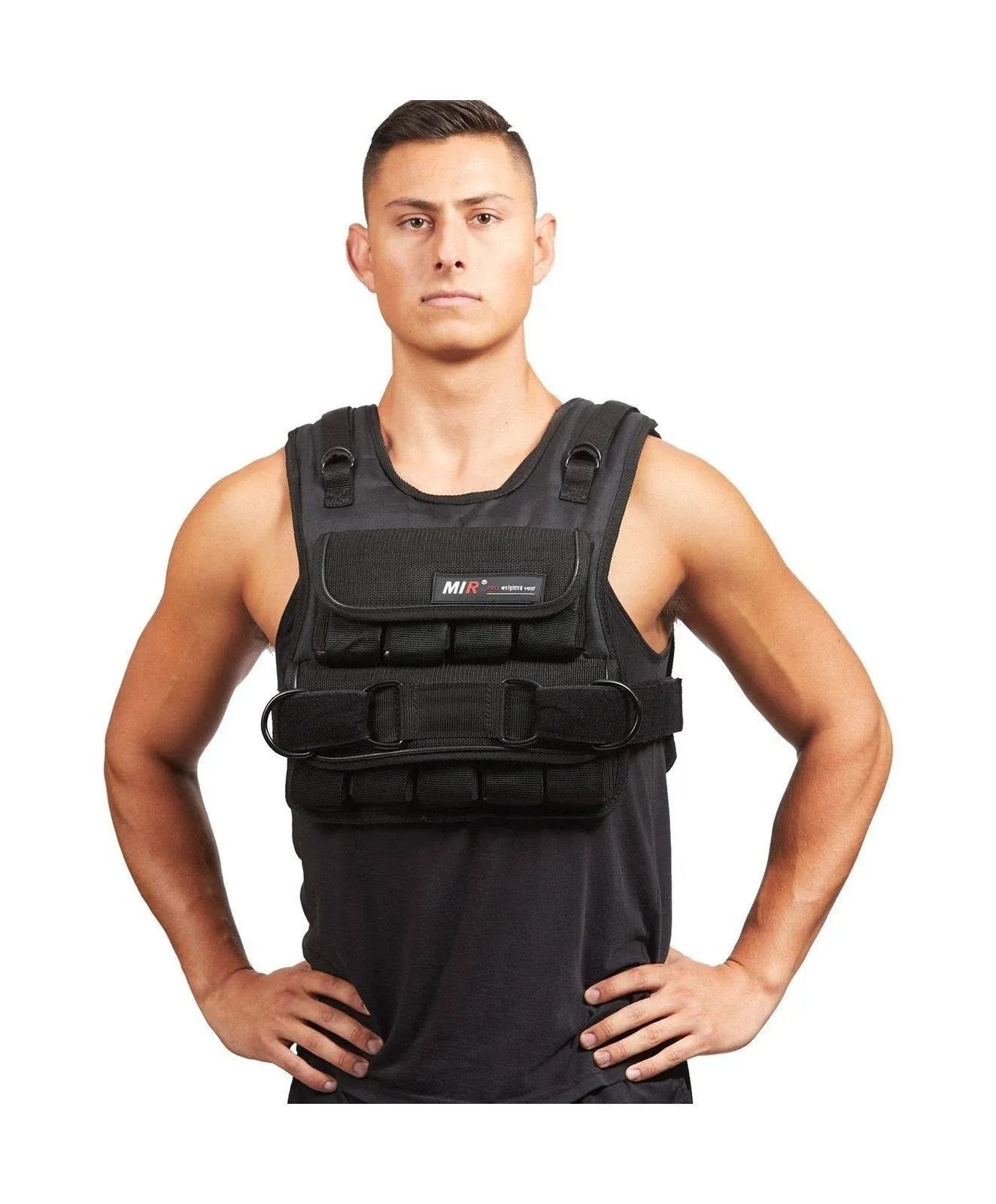  Short Weighted Vest With Zipper Option 20lbs - 60lbs Solid Iron 20 lbs