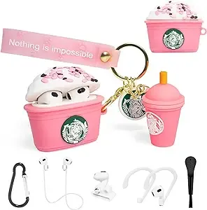 Cute AirPods 3rd Generation Case, 3D Cartoon Pink Drink Cup Cover for Airpod 3 ...