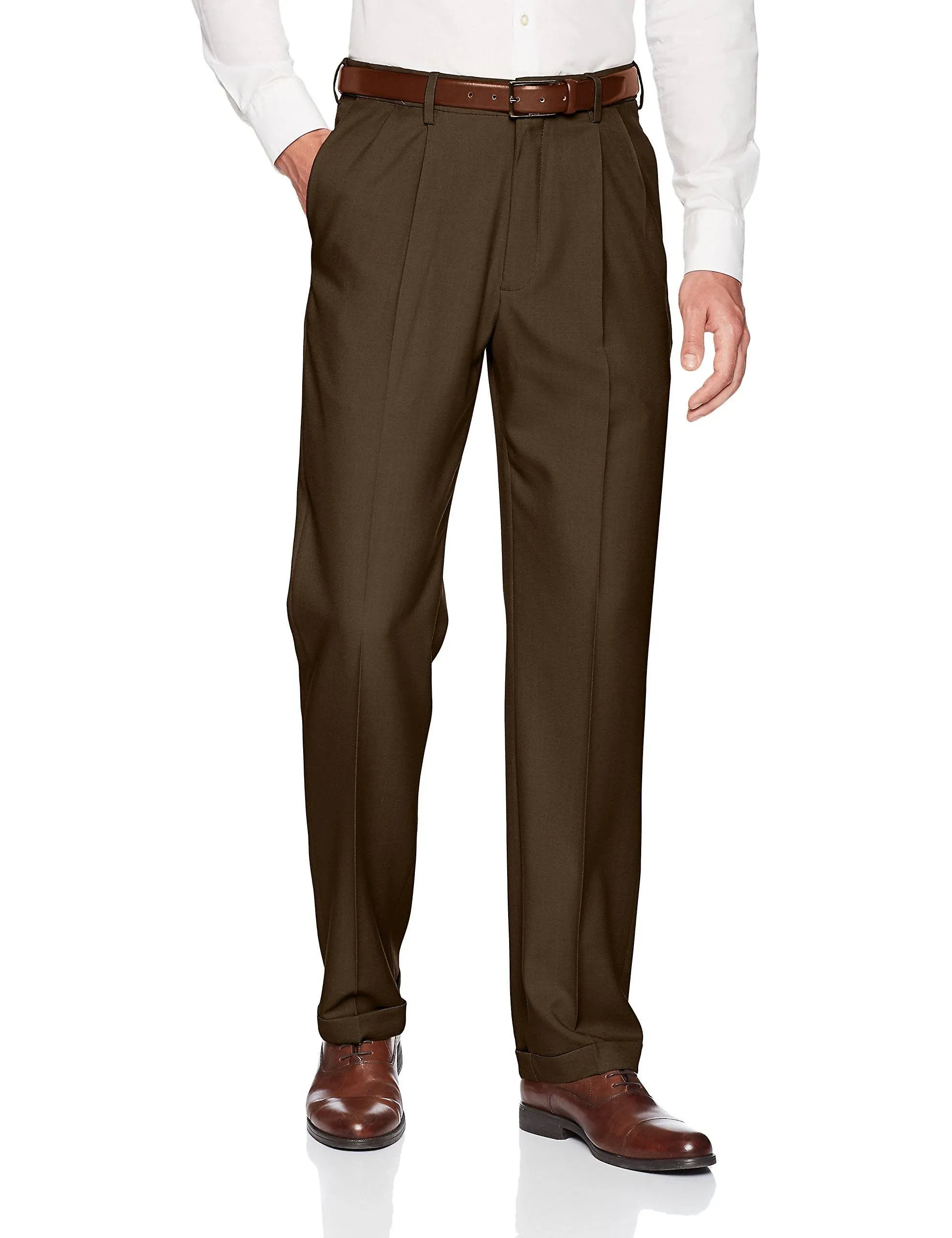 Haggar Men's Premium Comfort Classic Fit Pleat Front Dress Pant (Regular And Big & Tall Sizes)