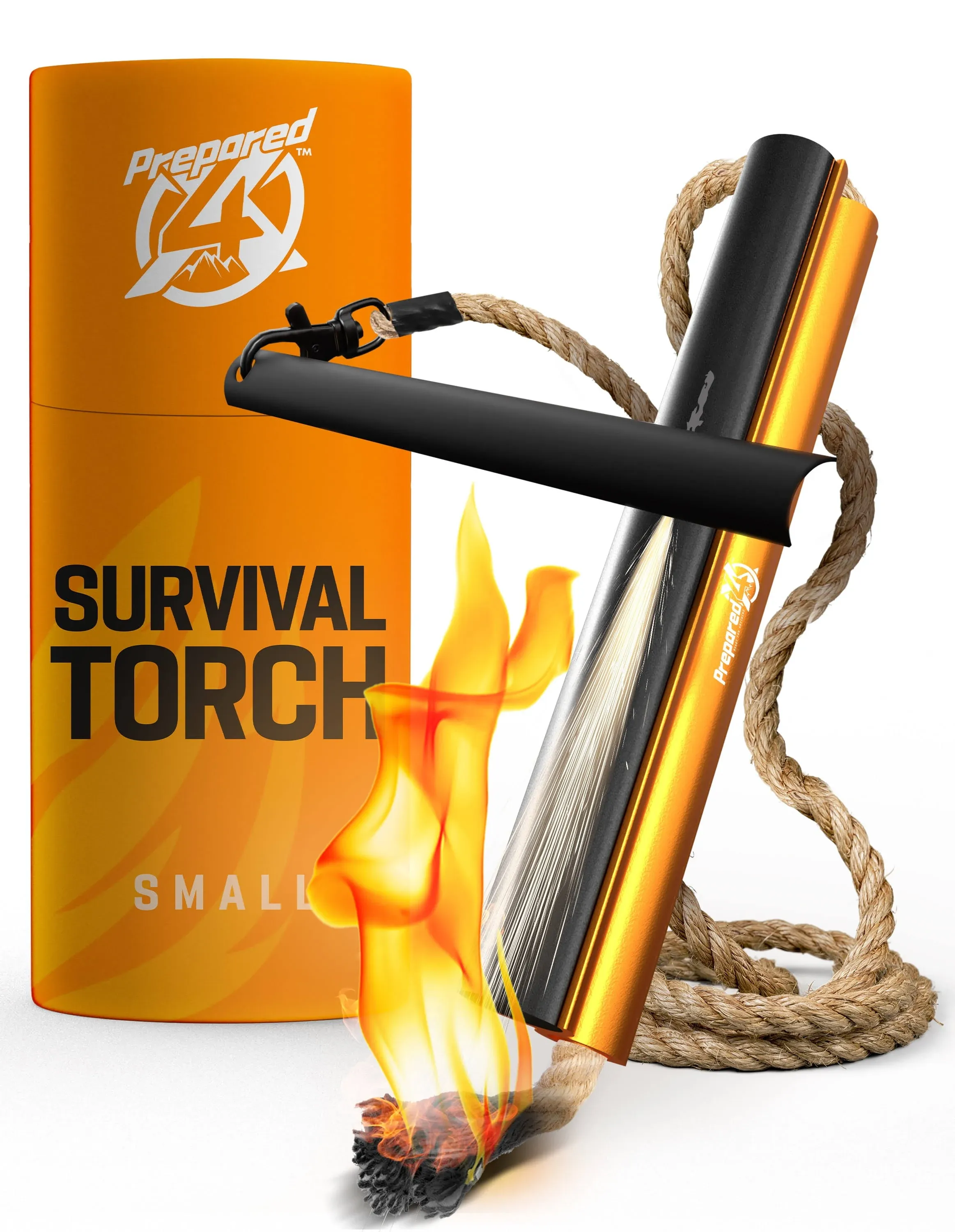 Fire Starter Survival Tool - All-in-One Flint and Steel Fire Starter Kit - Ferro Rod Fire Starter with 36" Waterproof Tinder Wick Rope and Steel