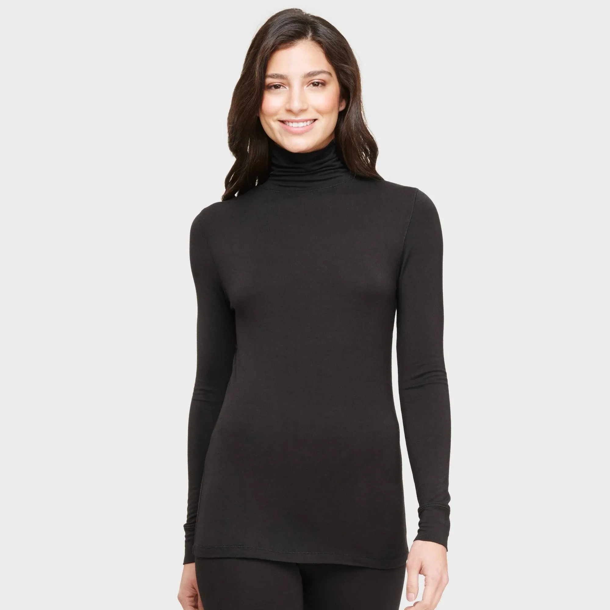 Cuddl Duds Women's Softwear with Stretch Long Sleeve Turtleneck Top