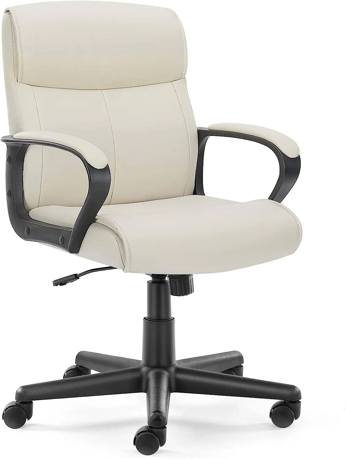  Ergonomic Office Chair Adjustable Height 360° Swivel Rolling Modern White