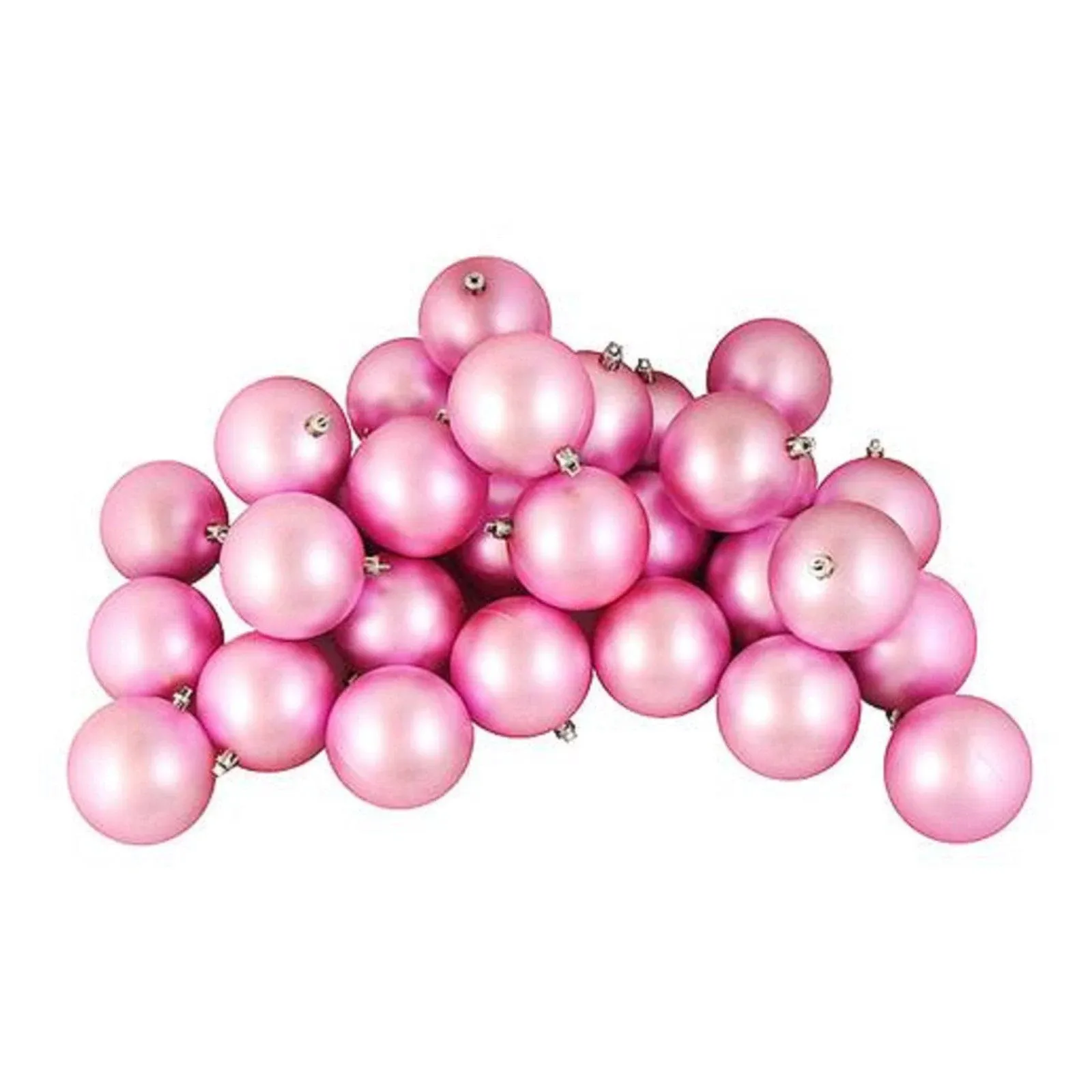 60ct Matte Bubblegum Pink Shatterproof Ball Ornaments