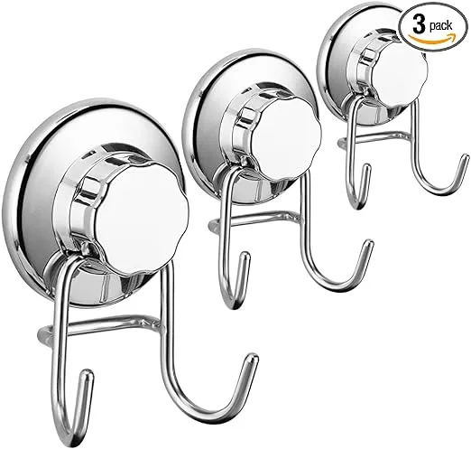 Sanno Vacumn Hook Suction Cups for Flat Smooth Wall Surface Towel Robe Bathroom ...