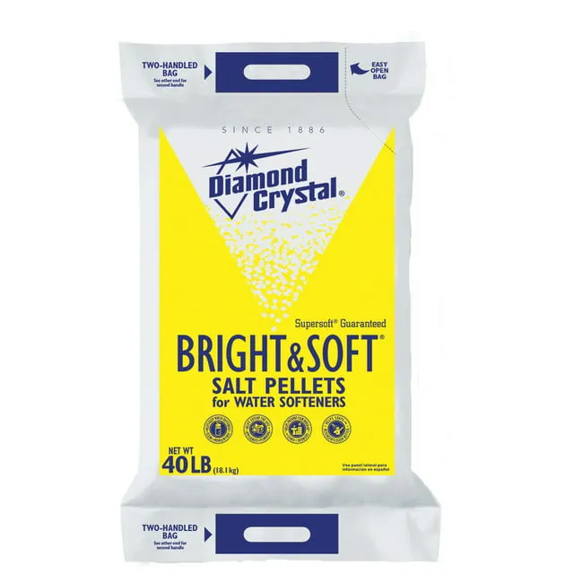 Diamond Crystal Water Softener Salt Pellets, White - 40 lb bag