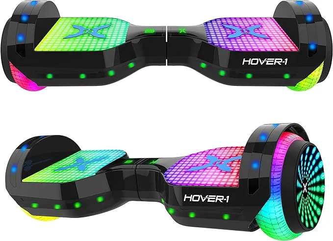 Hover-1 Astro Hoverboard | 300W Motor, IPX4 Water Resistance, Electric Hoverboard with Built-in Bluetooth, LED Fender, Deck and Wheel Lights 