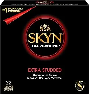 Skyn Extra Studded Condoms Non-Latex