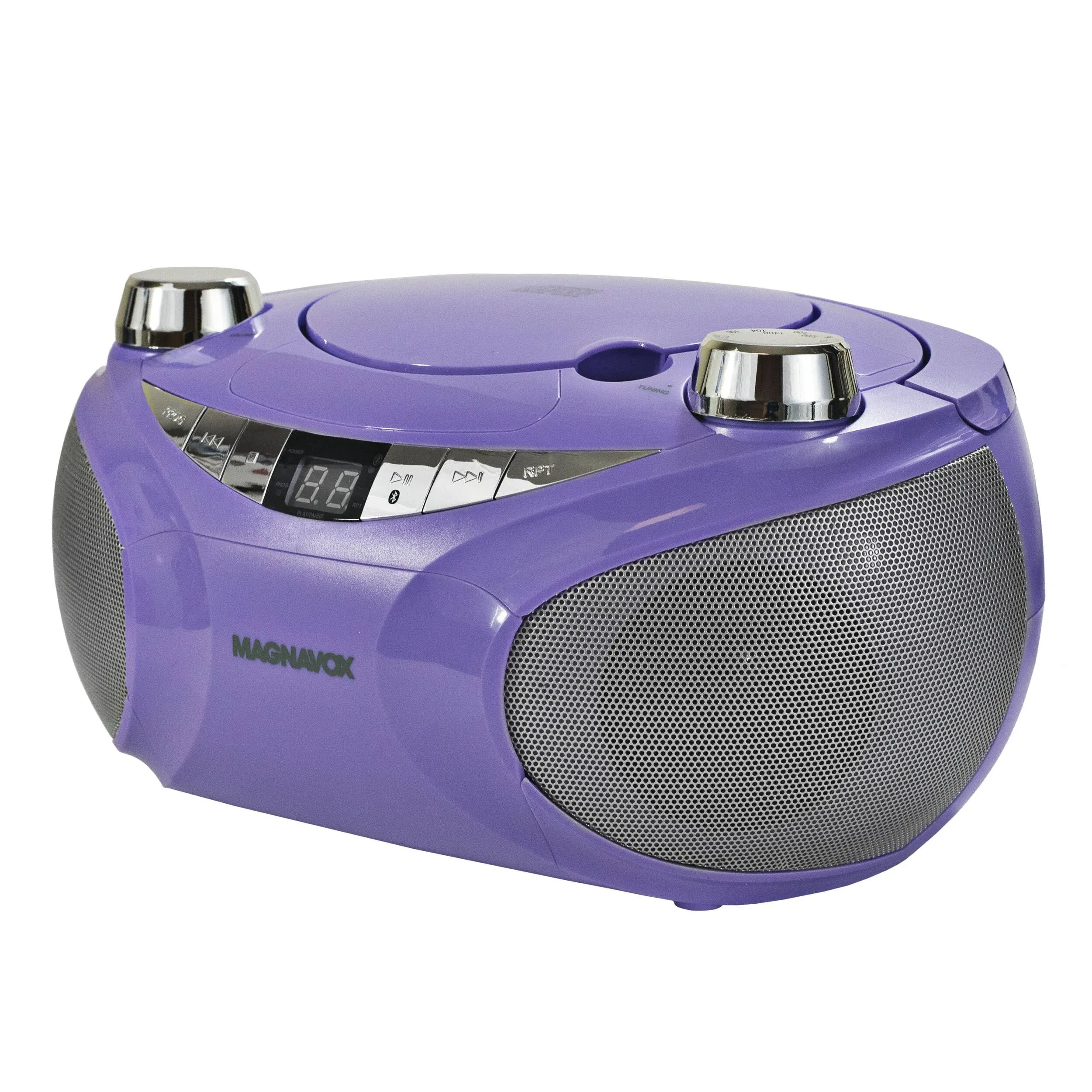 Portable Top Loading CD Player Boombox with AM/FM Stereo Radio and Bluetooth