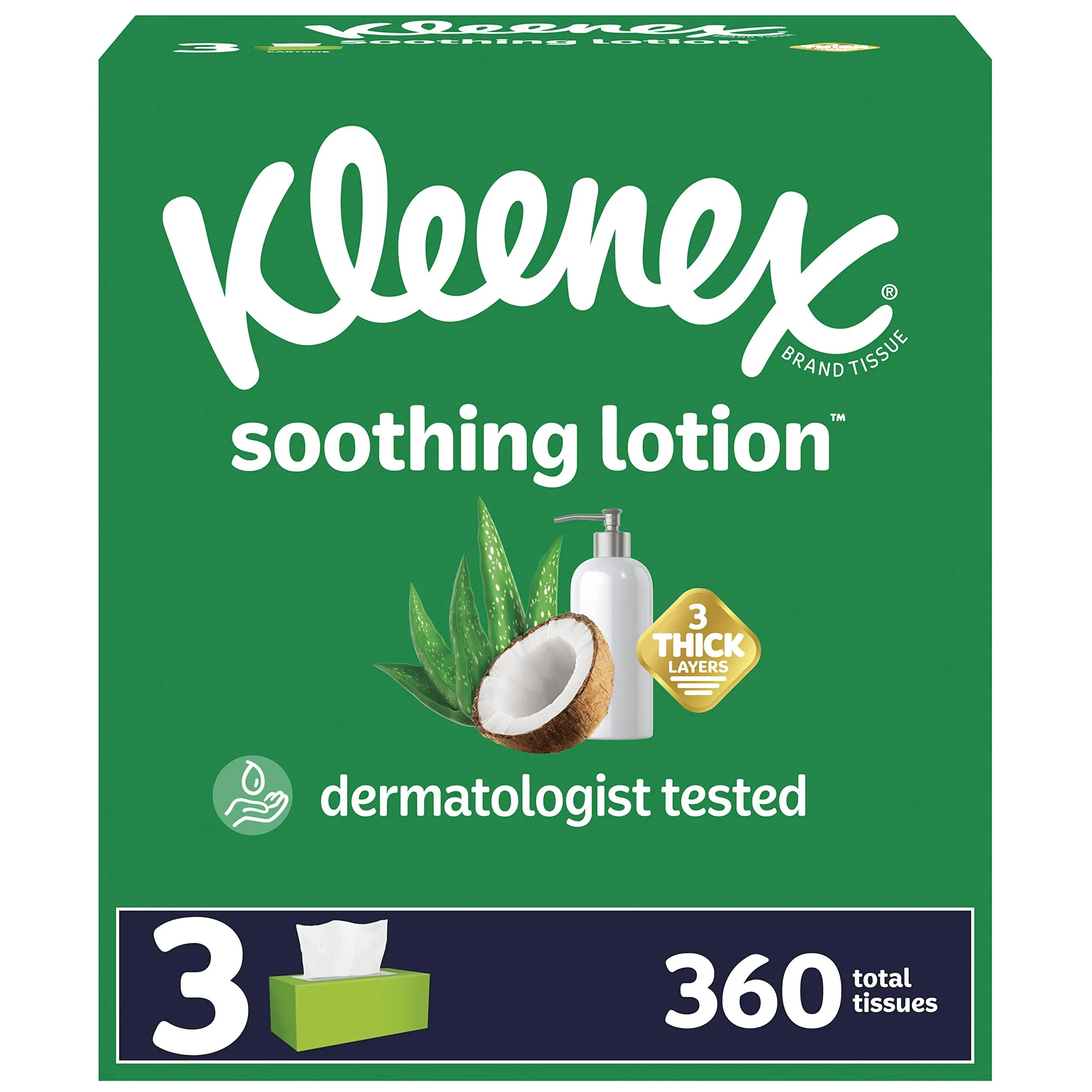 Kleenex Lotion Facial Tissues with Coconut Oil