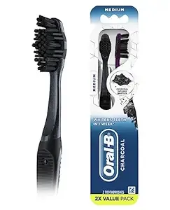 Oral B Charcoal Toothbrushes - Medium, 2 ct