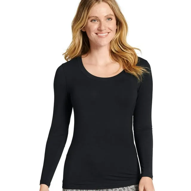 Jockey Women's Modal Long Sleeve Tee, Size: Medium, Black