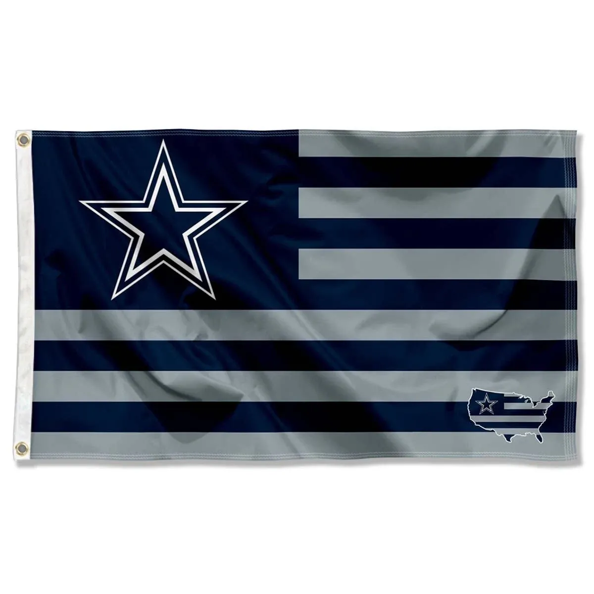 WinCraft Dallas Cowboys USA American Nation Stripes 3x5 Grommet Flag