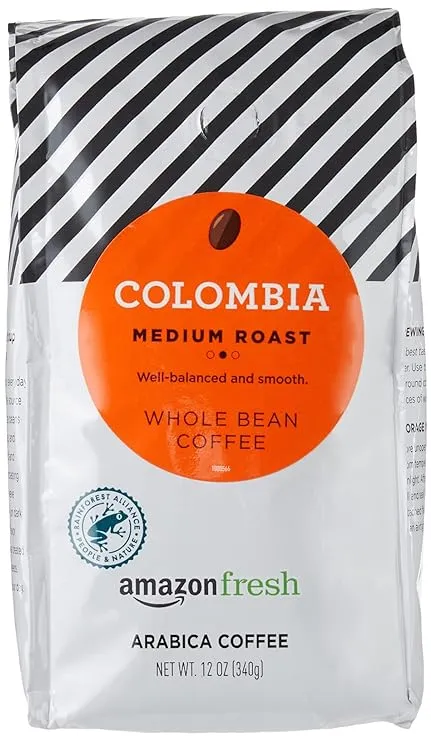 AmazonFresh Colombia Ground Coffee, Medium Roast, 32 Ounce