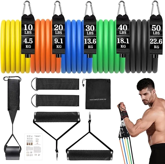 Exercise Bands Resistance Bands Set Strength Training Fitness Bands Workout Bands Resistance Elastic Bands for Exercise