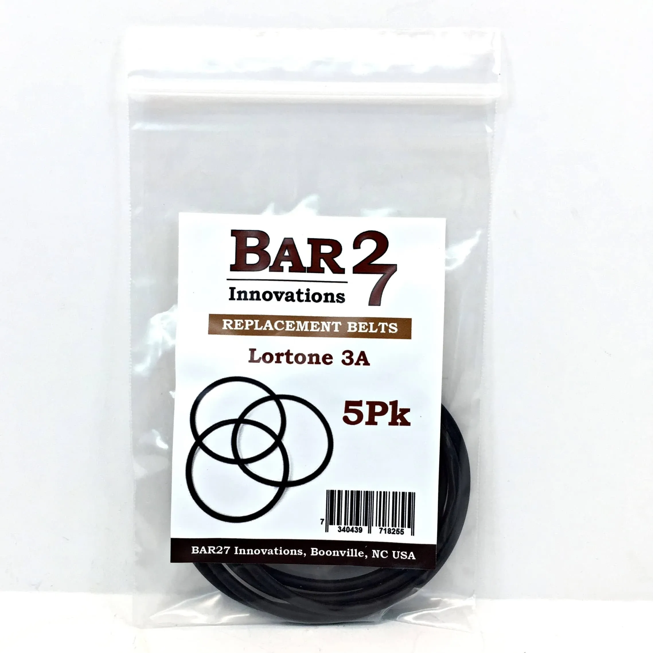 Bar27 Innovations 5 Pack Replacement Drive Belts for Lortone Rock Tumbler Model 3A