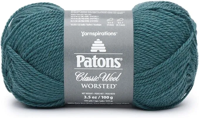 Patons Classic Wool Yarn, Rich Teal