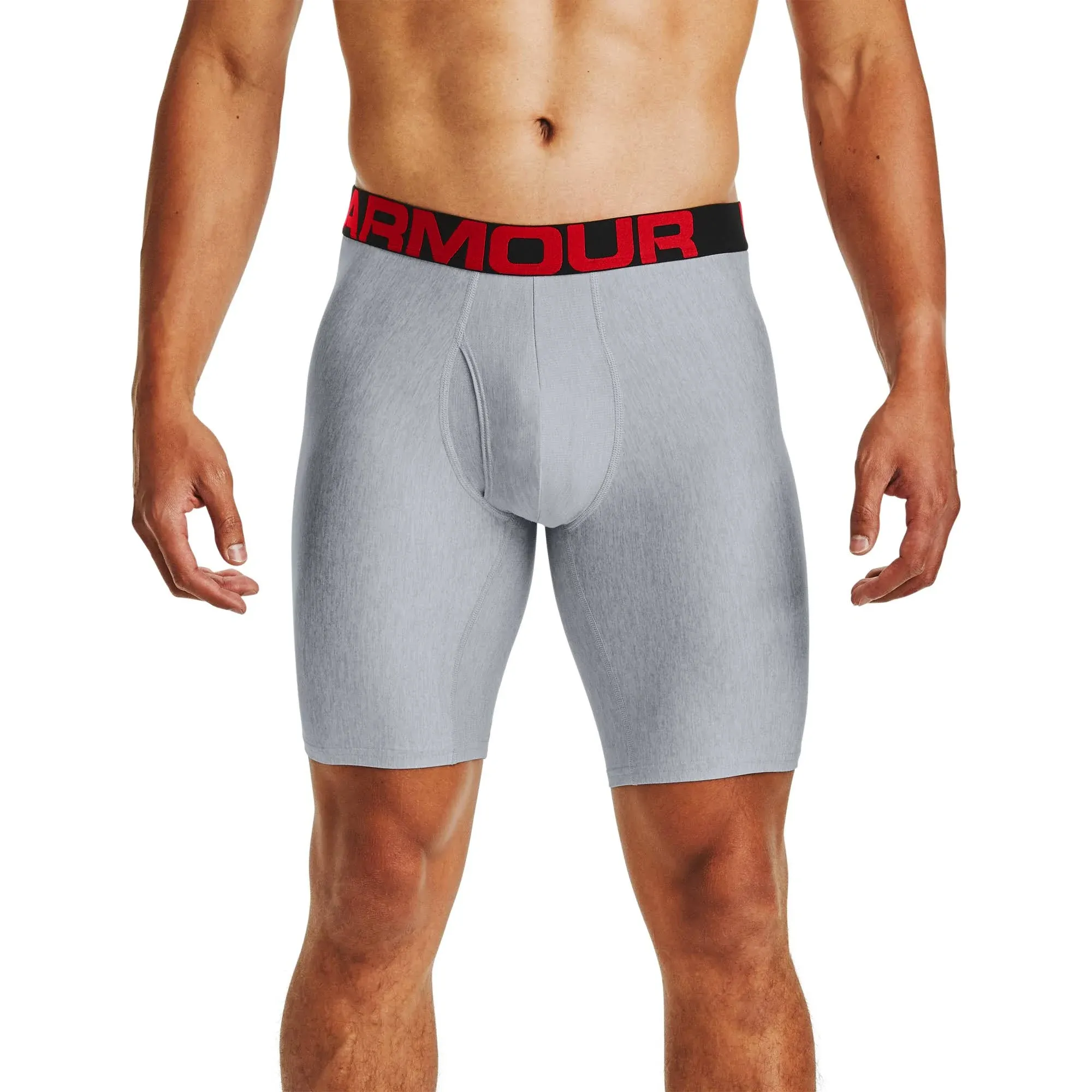 Under Armour UA Tech 9-inch Boxerjock Men&#x27;s M Boxer Briefs Grey Black Underwear