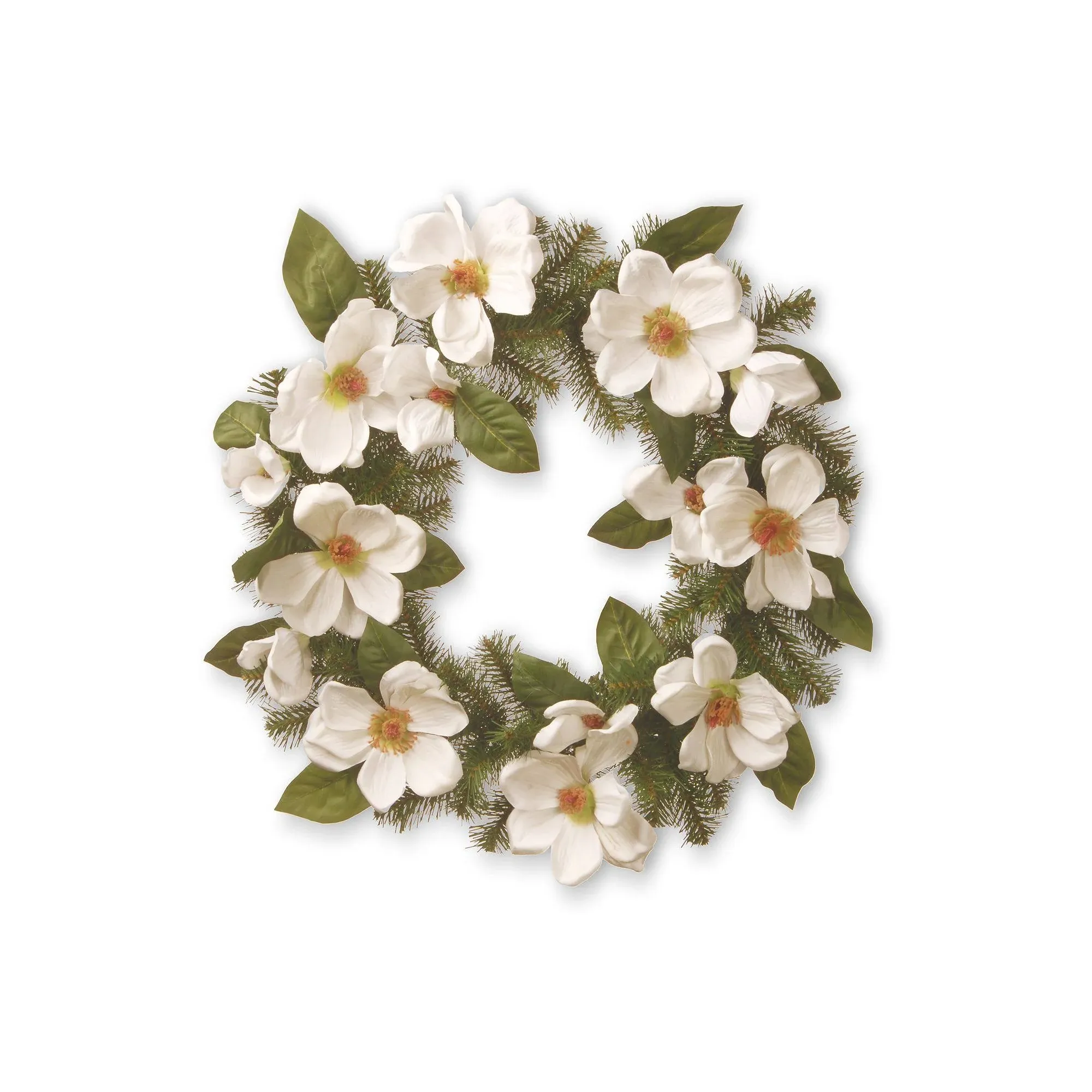 National Tree Company North Valley Spruce Magnolia Wreath