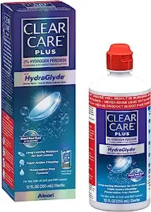 Clear Care Plus Cleaning and Disinfecting Solution with Lens Case, Clear, 12 Fl Oz