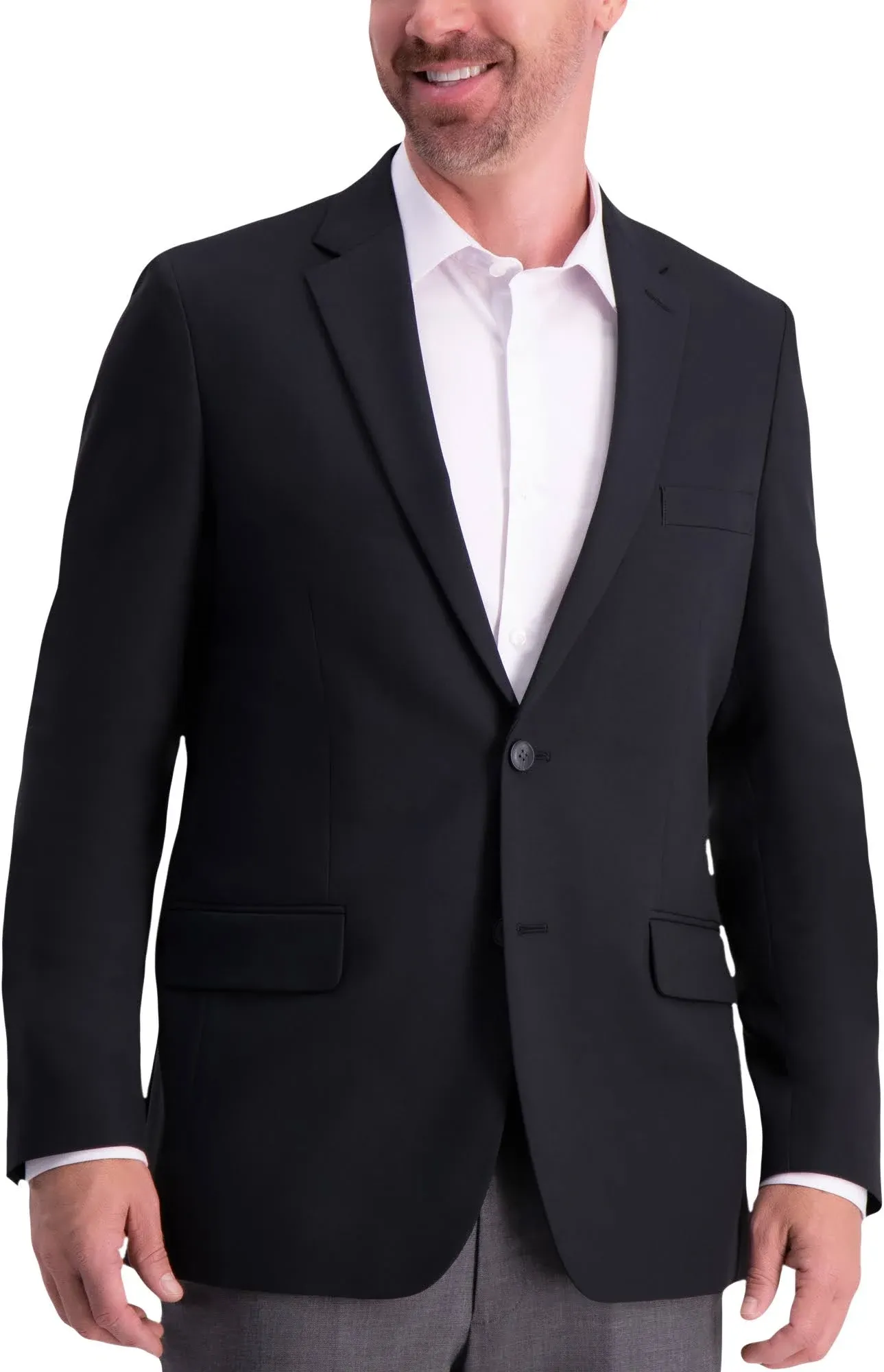 Haggar Blazer de gabardina de ajuste clásico The Active Series para hombre