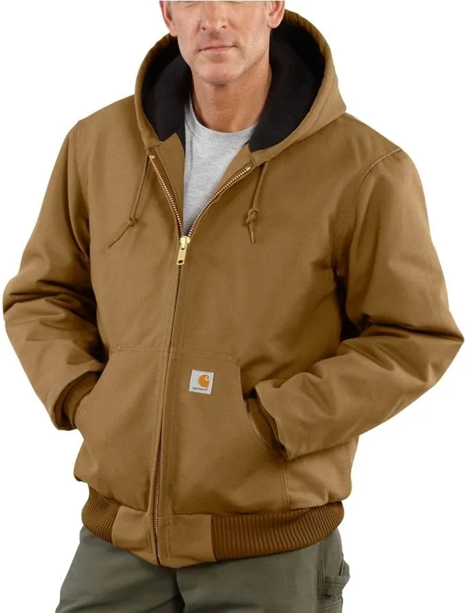 Carhartt Men's Loose Fit Firm Duck Insulated Flannel-Lined Active Jacket