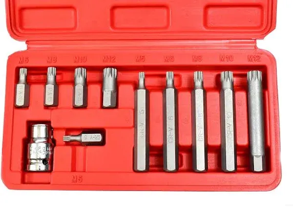 Cal Hawk Tools 11-pc. 12 Point Spline Bit Set