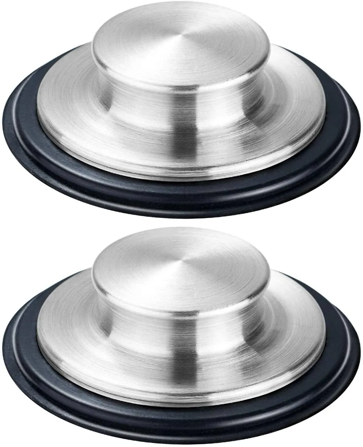 2PCS Kitchen Sink Stopper - Stainless Steel, Large Wide Rim 3.35" Diameter - Fengbao