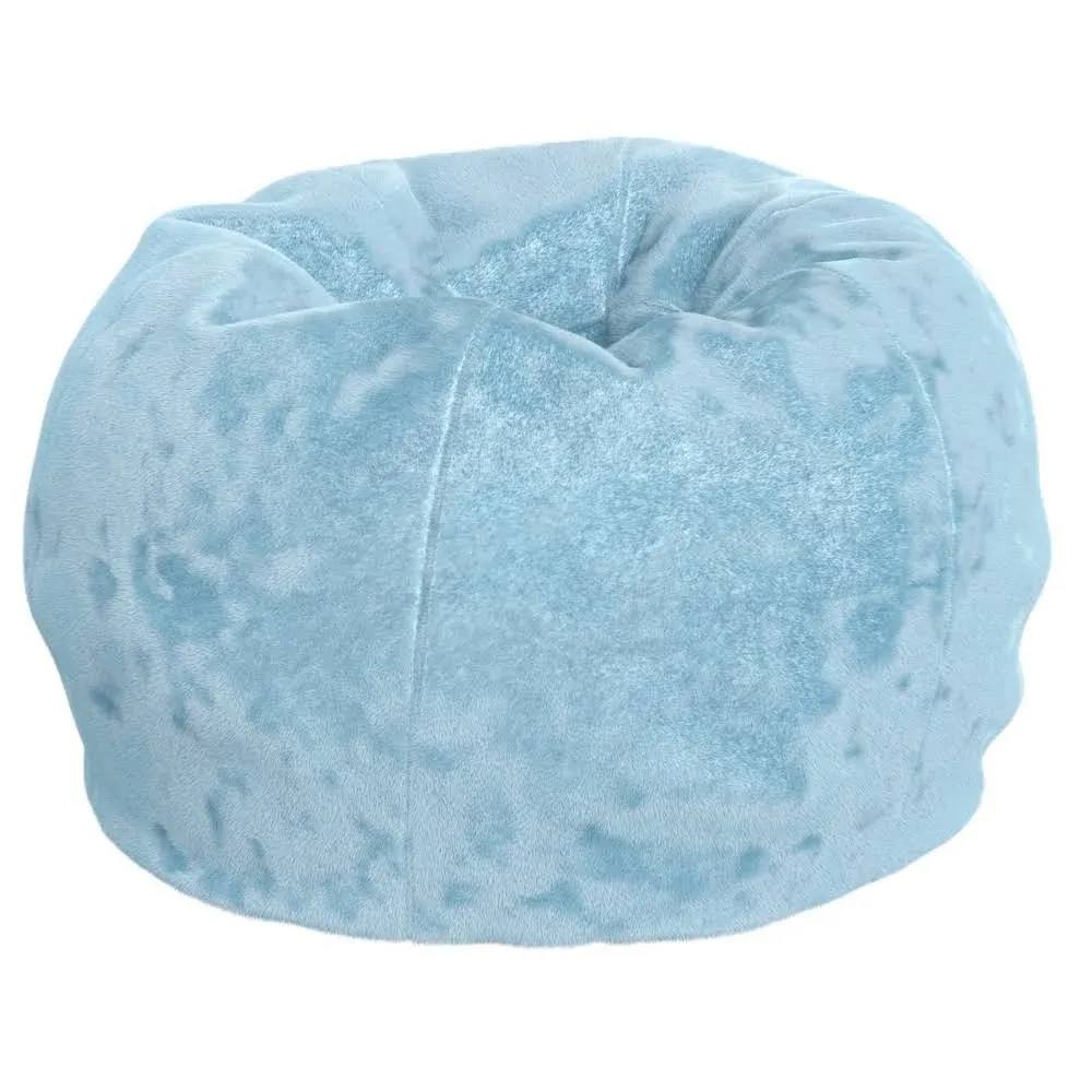 Flash Furniture Small Bean Bag Chair for Kids and Teens, Teal Furry