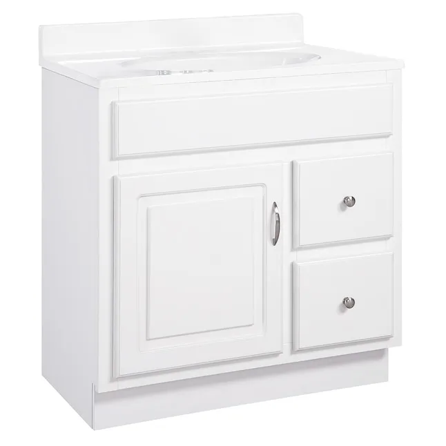 Design House Concord Vanity Without Top, Unassembled, White, 30 x 21