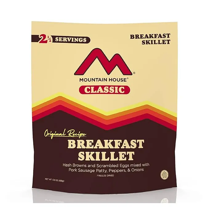 Mountain House Classic Breakfast Skillet | Freeze Dried Backpacking & Camping Food | 2.5 Servings