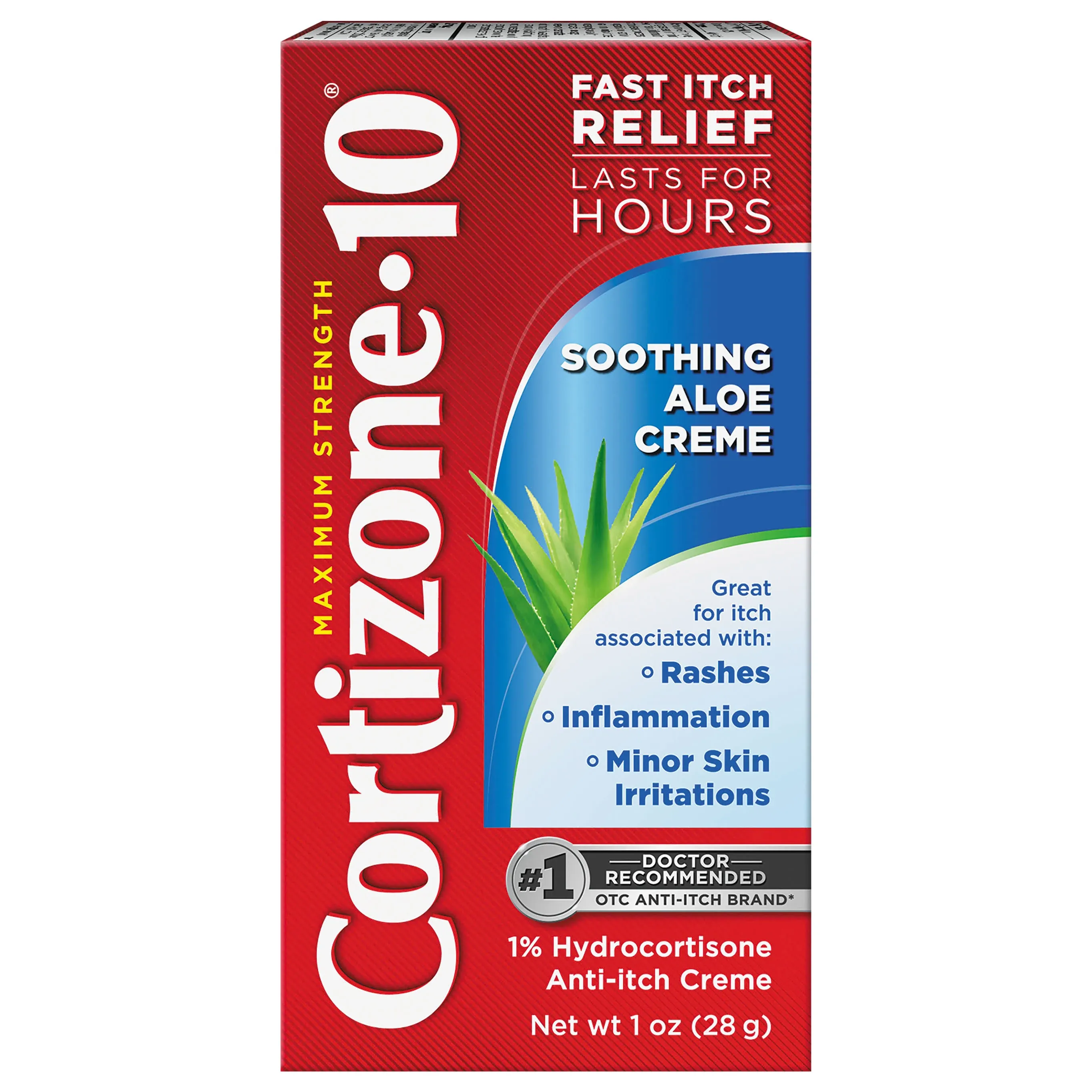 Cortizone 10 Maximum Strength Soothing Aloe Anti-Itch Cream, 1 oz.