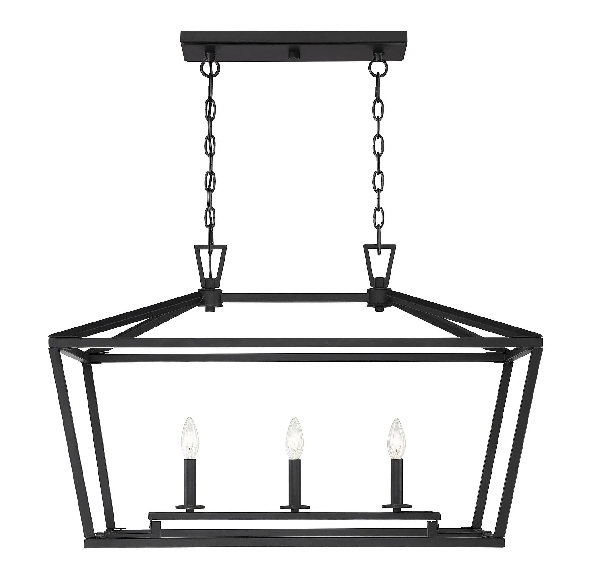 Savoy House Townsend 3-Light Linear Chandelier Matte Black