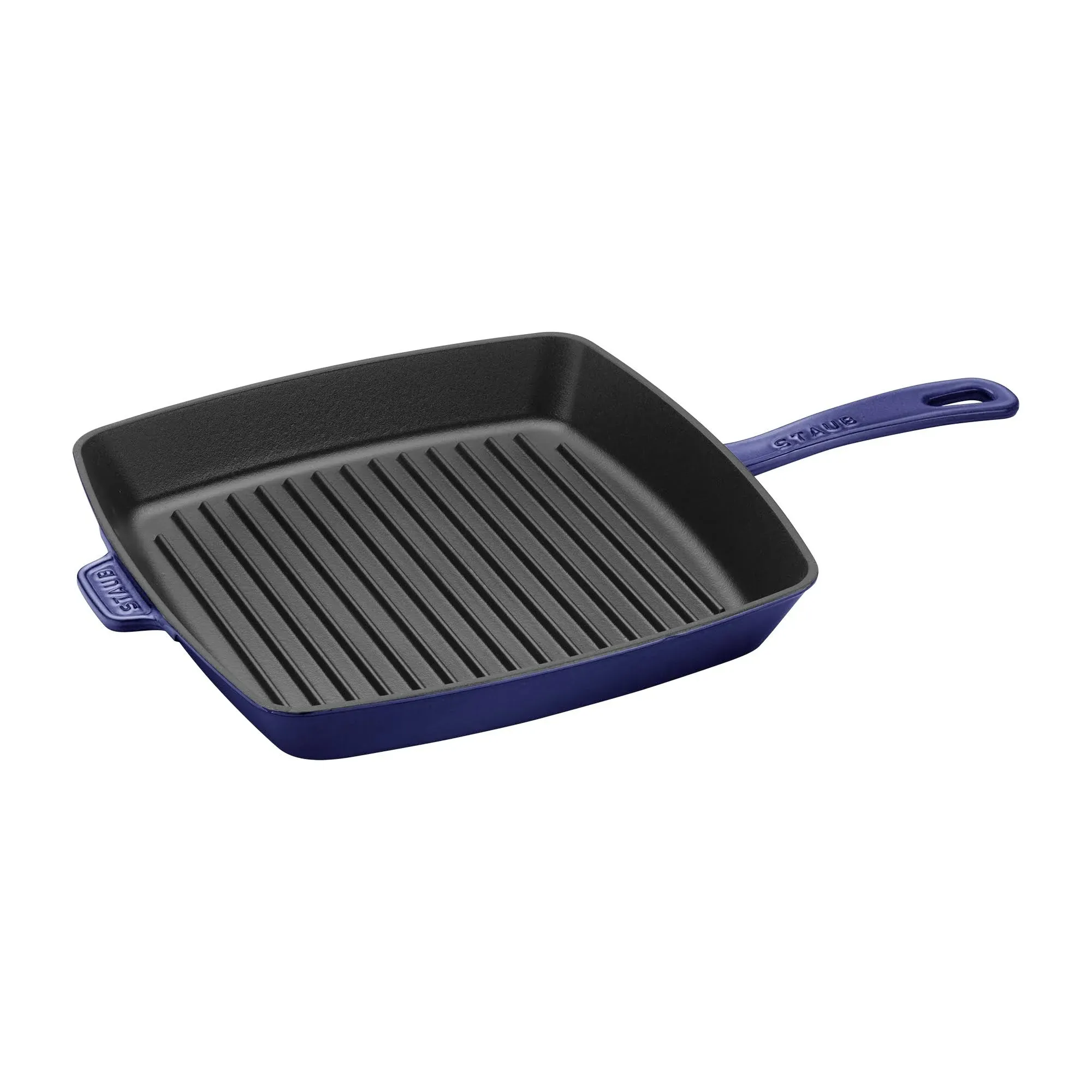 Staub 12" Cast Iron Square Grill Pan - Dark Blue