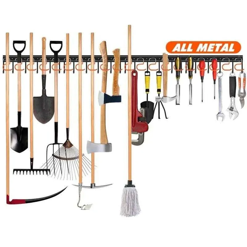 Versatile 68&#039;&#039; All-Metal Tool Hanger with 40 Hooks - Heavy-Duty Garage Organizer