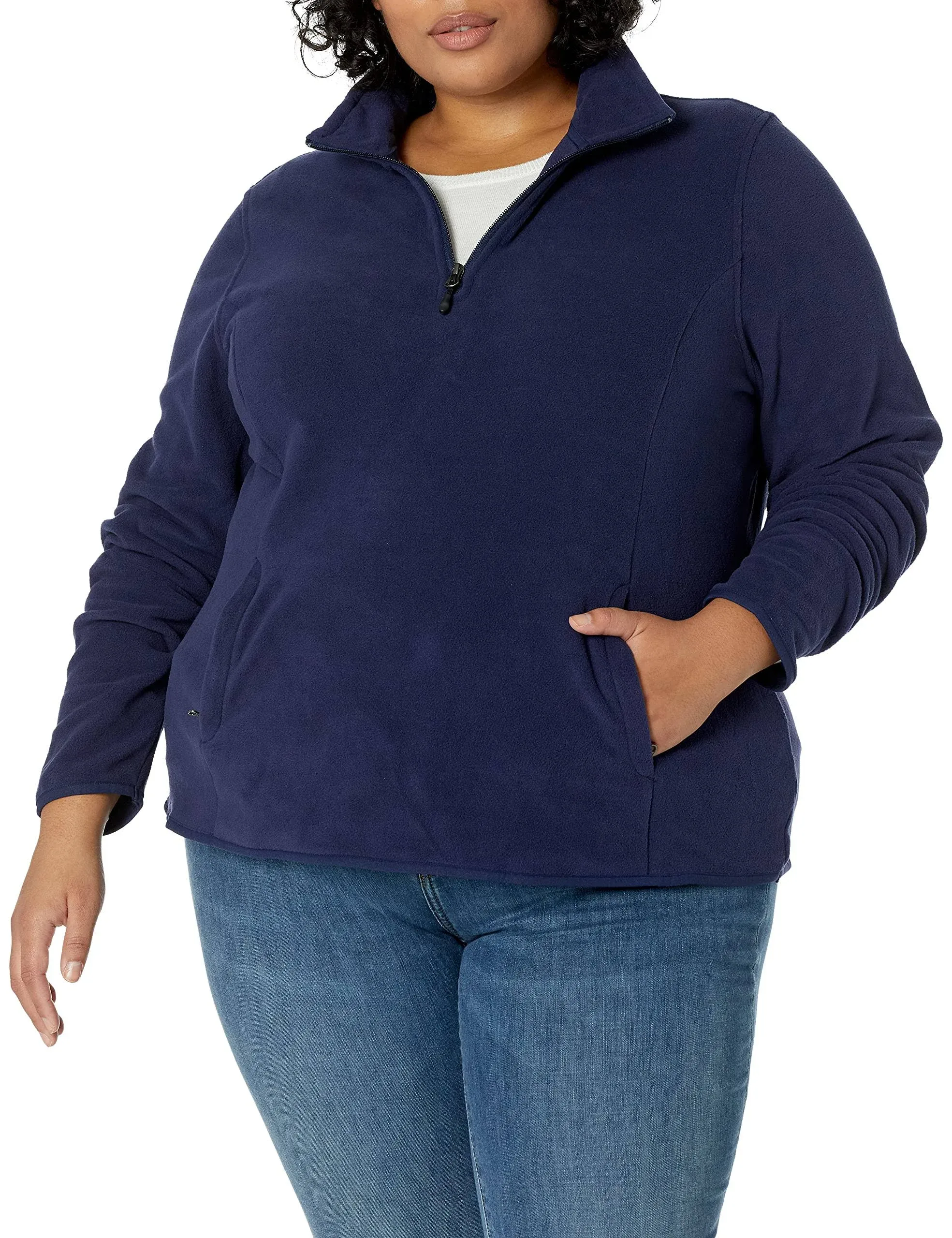 amazon essentials Amazon Essentials Womens Classic-Fit Long-Sleeve Quarter-Zip