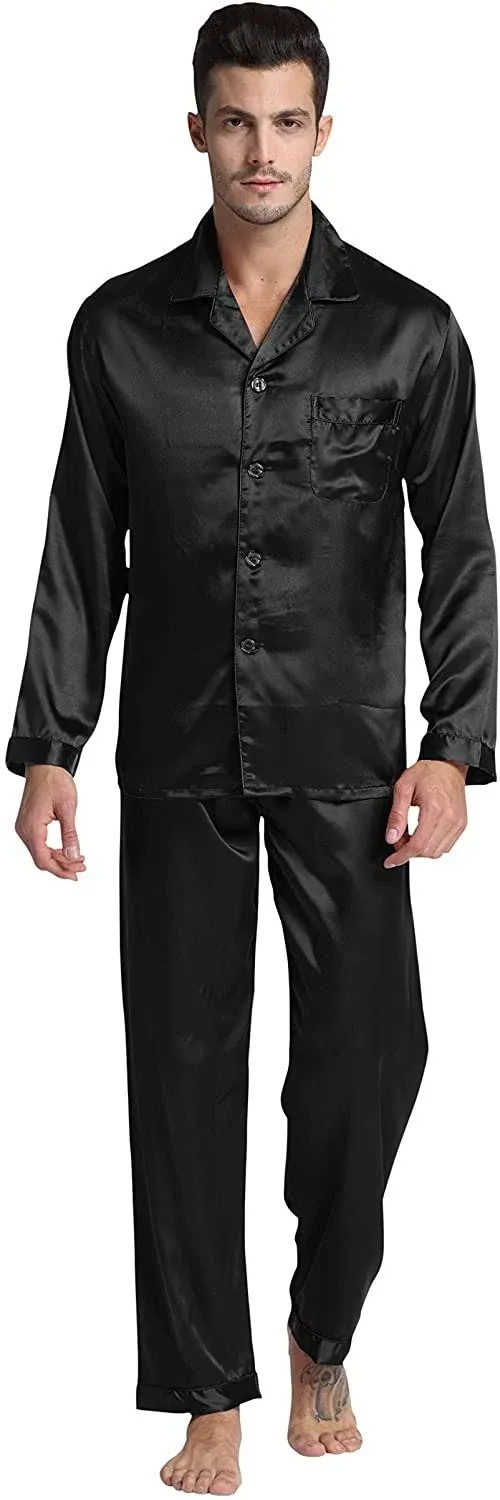 Tony & Candice Men's Classic Satin Pajama Set