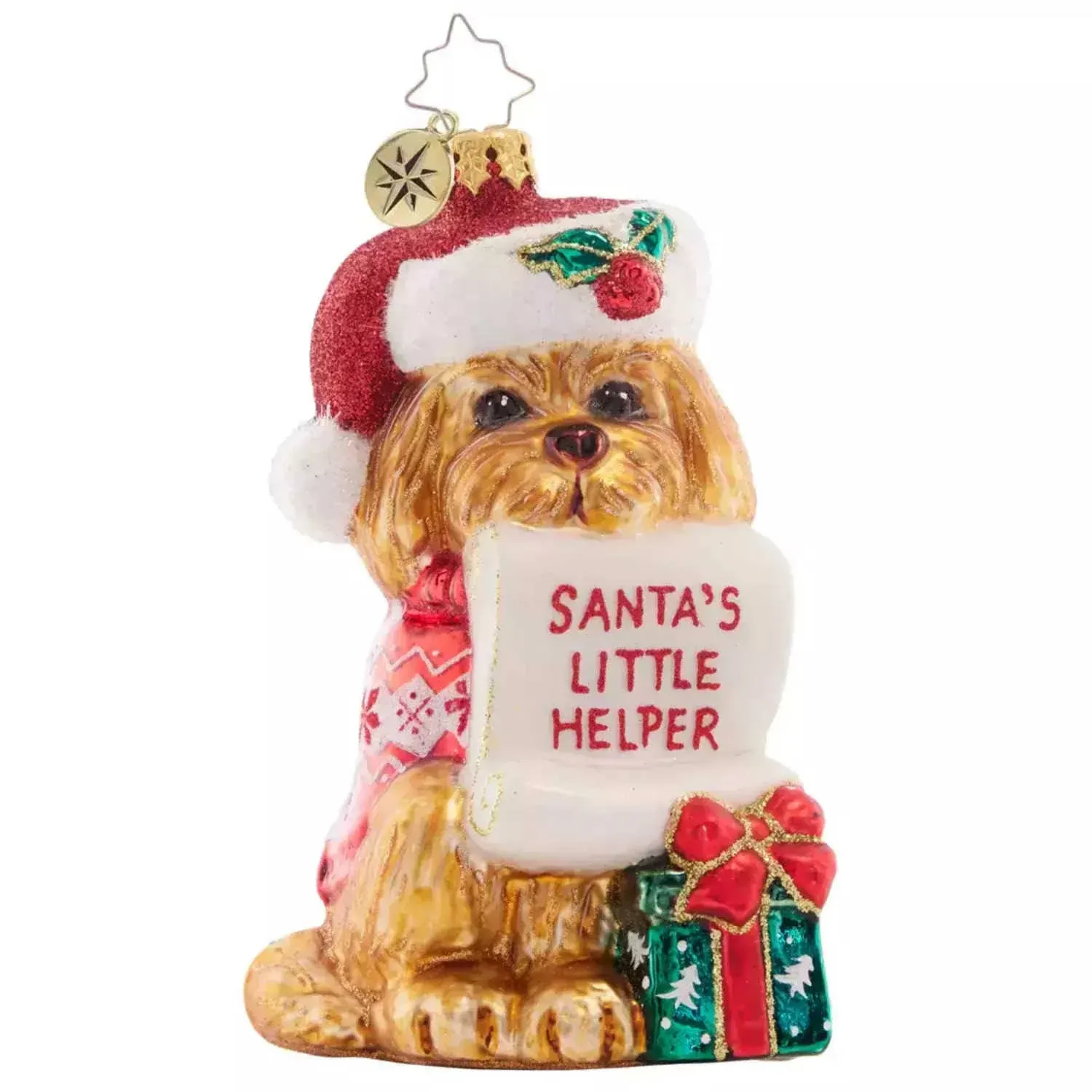 Christopher Radko Festive Furry Friend Ornament