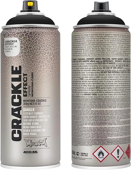 Montana Crackle Effect Spray Traffic Black 400ml