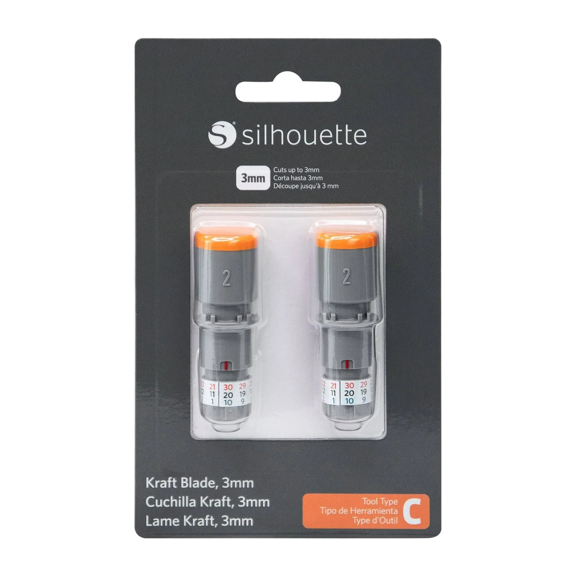 Silhouette 3mm Kraft Blade for Cameo 4 Only 2 pc Set