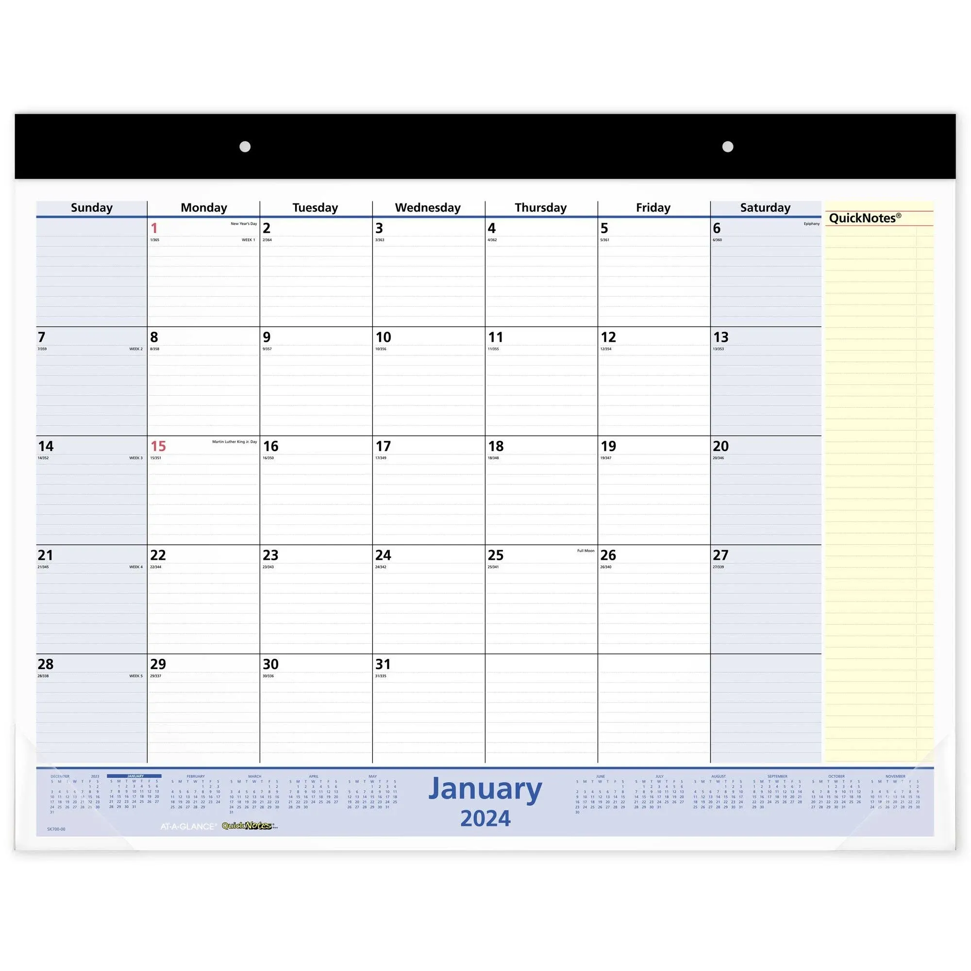 2025 At-a-glance QuickNotes Monthly Desk Pad Calendar