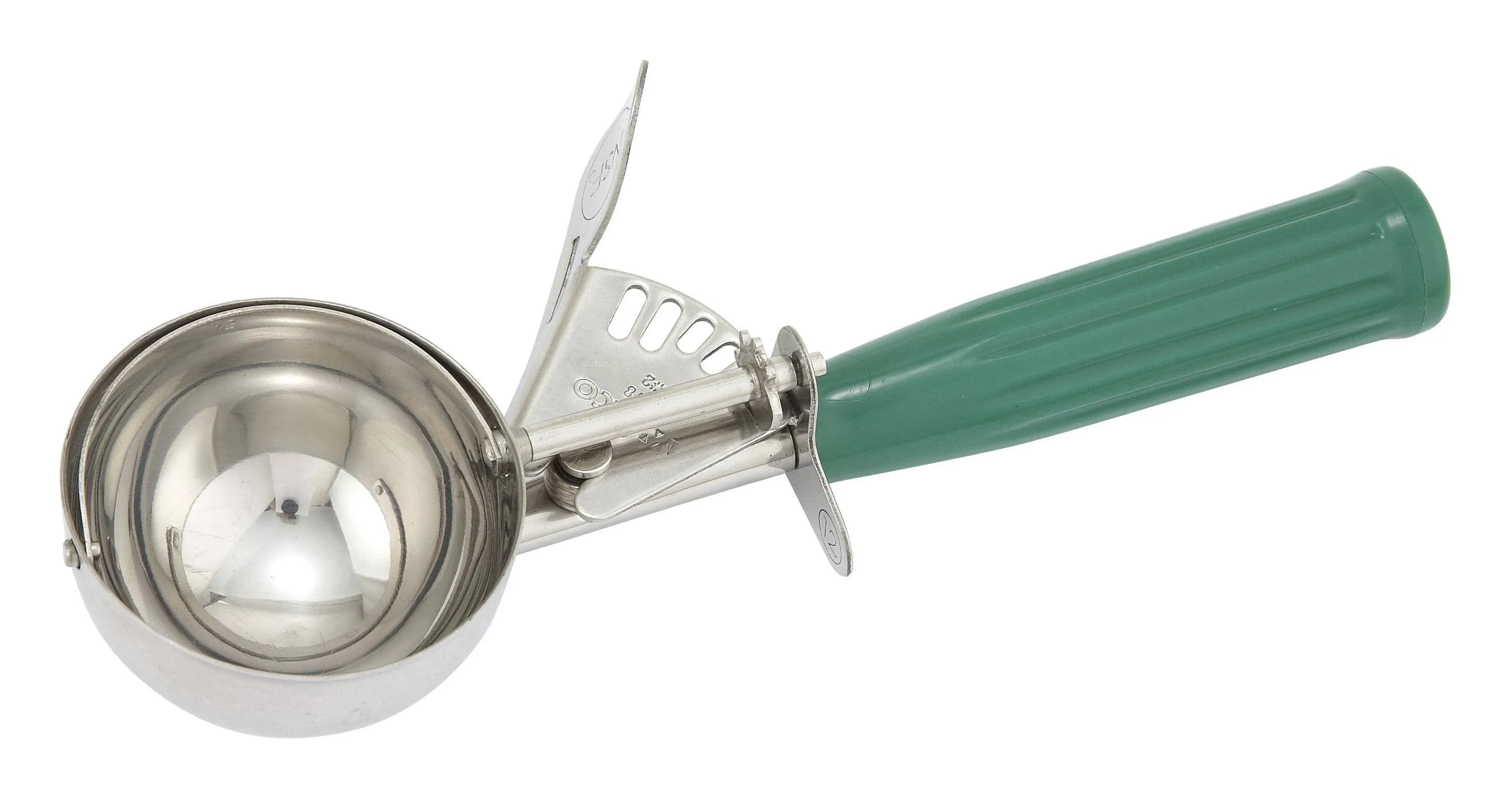 Winco ICD-12 Ice Cream Disher, Size 12, Green Handle