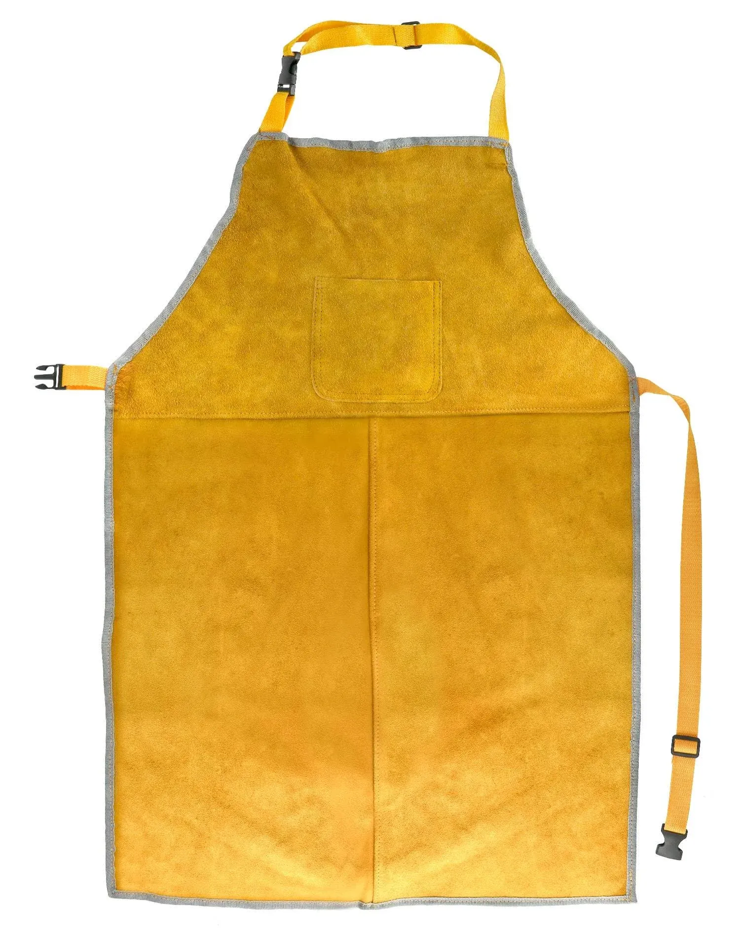 Qwork Leather Welding Work Apron, Heat and Flame Resistant