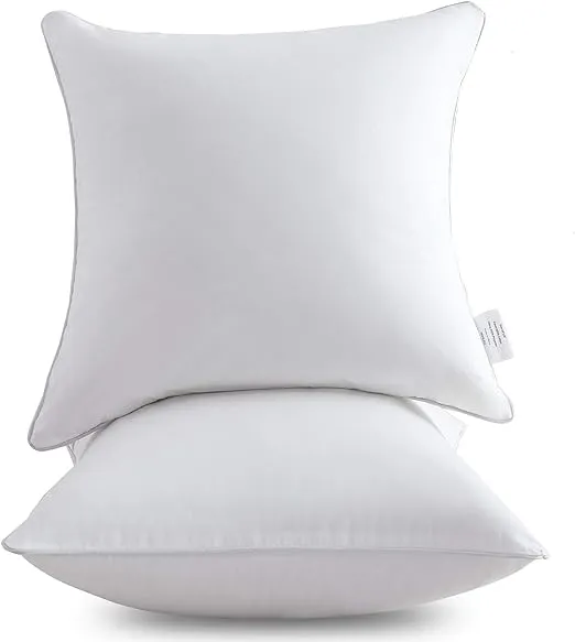 Oubonun 18 x 18 Pillow Inserts (Set of 2) - Throw Pillow Inserts with 100%